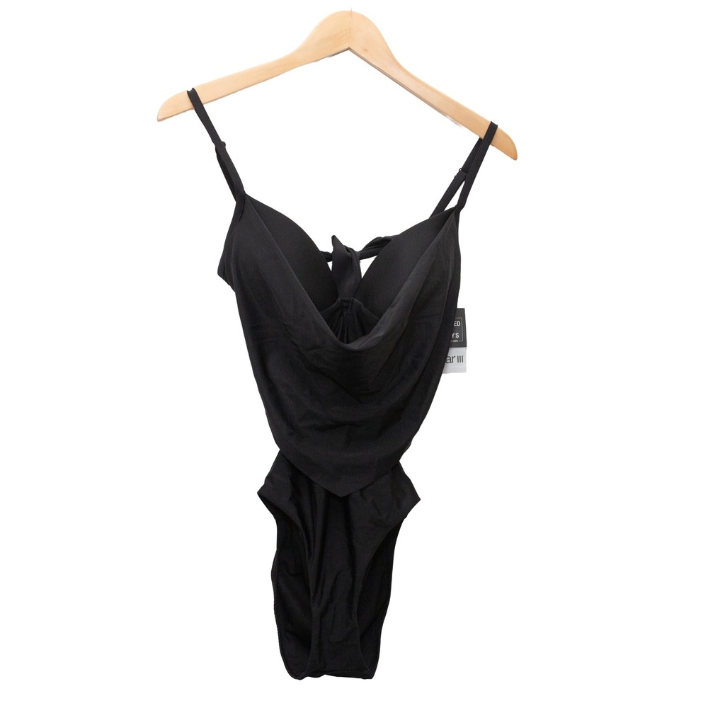 Bar III One Piece Swimsuit Womens XS Black New Monokini Cowl Neck MBRS24242